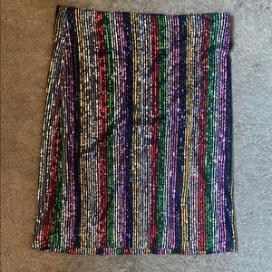 Multicolor Sequin Stripe Pencil Skirt - Women